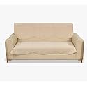 Fashion Throw Quilted Velvet 3 Seater Sofa Cover | Anti-Slip | Machine Washable | Sofa Slipcover | Beige (3 Seater)