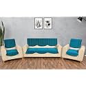 Fashion Throw Quilted Velvet 5 Seater Sofa Cover | Anti-Slip | Machine Washable | Sofa Slipcover | Turquoise (5 Seater)