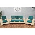 Fashion Throw Quilted Velvet 5 Seater Sofa Cover | Anti-Slip | Machine Washable | Sofa Slipcover | Teal (5 Seater)