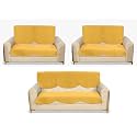 Fashion Throw Quilted Velvet 7 Seater Sofa Cover | Anti-Slip | Machine Washable | Sofa Slipcover | Yellow (7 Seater)