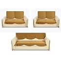 Fashion Throw Quilted Velvet 7 Seater Sofa Cover | Anti-Slip | Machine Washable | Sofa Slipcover | Golden (7 Seater)