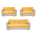 Fashion Throw Sofa Cover 7 Seater | Velvet Quilted Anti-Slip Sofa Cover Protector Covers | Sofa Cover for Living Room | Sofa Slipcovers (Yellow, 7 Seater)