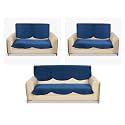 Fashion Throw Quilted Velvet 7 Seater Sofa Cover | Anti-Slip | Machine Washable | Sofa Slipcover | Navy (7 Seater)