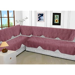 fashion throw sofa cover 3 seater velvet quilted anti-slip sofa cover protector covers for 3 seater sofa cover for living room sofa slipcovers rose pink 3 seater