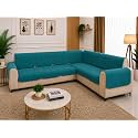 Fashion Throw Quilted Velvet L Shape Seater Sofa Cover | Anti-Slip | Machine Washable | Sofa Slipcover for Pets &amp; Kids