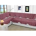 Fashion Throw Sofa Cover 3 Seater Velvet Quilted Anti-Slip Sofa Cover Protector Covers for 3 Seater Sofa Cover for Living Room Sofa Slipcovers (Rose Pink, 3 Seater)
