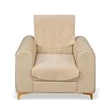 Fashion Throw Quilted Velvet 1 Seater Sofa Cover | Anti-Slip | Machine Washable | Sofa Slipcover | Beige (1 Seater)