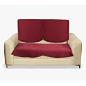 Fashion Throw Quilted Velvet 2 Seater Sofa Cover | Anti-Slip | Machine Washable | Sofa Slipcover | Pink (2 Seater)