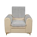 Fashion Throw Quilted Velvet 2 Seater Sofa Cover | Anti-Slip | Machine Washable | Sofa Slipcover | Light Grey (2 Seater)