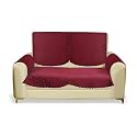 Fashion Throw Quilted Velvet 2 Seater Sofa Cover | Anti-Slip | Machine Washable | Sofa Slipcover | Pink with Armrest Covers