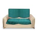 Fashion Throw Quilted Velvet 2 Seater Sofa Cover | Anti-Slip | Machine Washable | Sofa Slipcover | Teal (2 Seater)