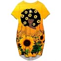 Fashion Women's African American Art Print Dress Casual Loose Dresses