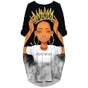 Fashion Women's African American Art Print Dress Casual Loose Dresses