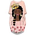 Fashion Women's African American Art Print Dress Casual Loose Dresses