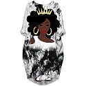 Fashion Women's African American Art Print Dress Casual Loose Dresses