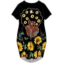 Fashion Women's African American Art Print Dress Casual Loose Dresses