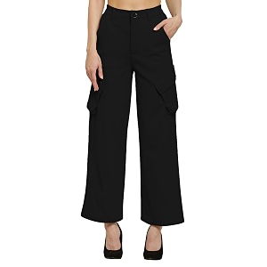 Fashion Womens Casual Cargo Pants Flared High