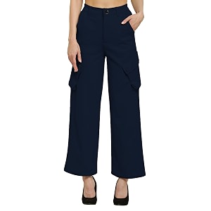 Fashion Womens Casual Cargo Pants Flared High