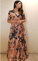 Fashion2wear Printed Georgette Stitched Anarkali Gown (Multicolor)