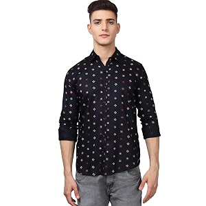Fashionable Trybuy Premium Printed Cotton Casual Shirt