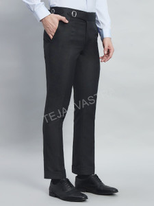 FASHIONEMPIRE Regular Fit Men Black Trousers