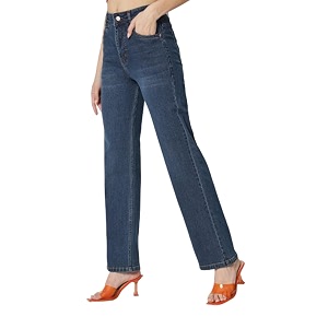 fashionfibre women39s high-rise straight fit stretchable jeans 30 dark blue