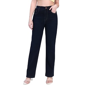 fashionfibre women39s high-rise straight fit stretchable jeans