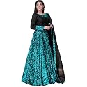 Women's Embellished Sequence Velvet Ethnic wear Semi-stitched Lehenga Choli With Dupatta Set (N-55466_Blue)