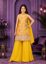 FashionFrenzy Girls Festive Party Kurta and