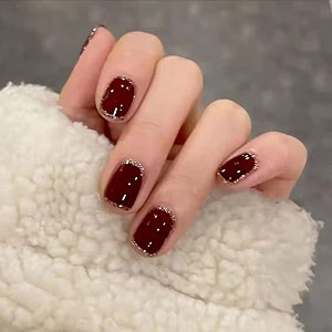 fashionharbour 24 reusable artificial fake nail set lightweight amp long lasting easy to use quick fix for festivals amp special occasions 0lf043