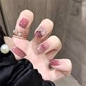 Fashionharbour 24 Reusable Artificial Fake Nail Set| Lightweight &amp; Long Lasting| Easy To Use| Quick Fix For Festivals &amp; Special Occasions (0lf014)