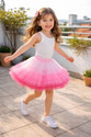 Fashionifyy Dyed Girls Flared Pink Skirt