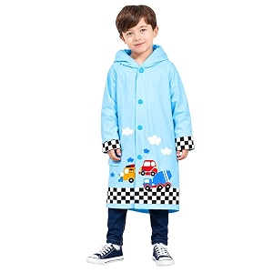FashionIO Hooded Raincoat for Kids with Wide