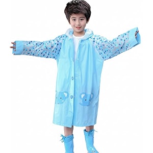 FashionIO Hooded Raincoat for Kids with Wide