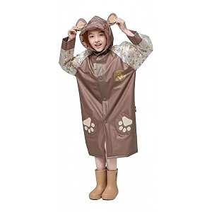 FashionIO Hooded Raincoat for Kids with Wide