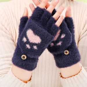 fashionio solid winter women gloves
