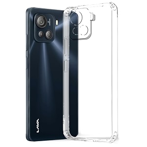 Fashionury Crystal Clear Case for Lava Blaze
