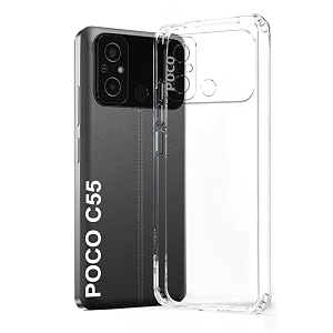 Fashionury Crystal Clear Case for Poco C55