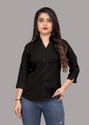 FASHIONYOURSTYLE Women Regular Fit Solid Spread Collar Formal Shirt