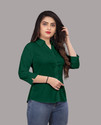 FASHIONYOURSTYLE Women Regular Fit Solid Spread Collar Formal Shirt