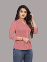 FASHIONYOURSTYLE Women Regular Fit Solid Spread Collar Formal Shirt