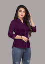 FASHIONYOURSTYLE Women Regular Fit Solid Spread Collar Formal Shirt