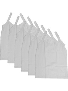 fasla camisole for girls white pack of 6