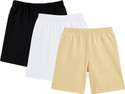 fasla Short For Girls Casual Solid Cotton Linen