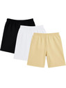 fasla Short For Girls Casual Solid Cotton Linen