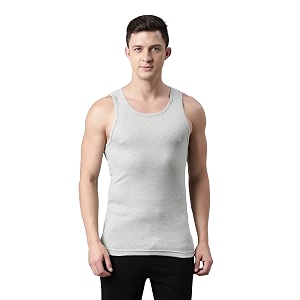 f a s o men39s cotton gym vest  multicolor sleeveless vest with round neck amp extended length  comfortable tuck-in undershirt for men