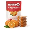 Fast Acting Glucose Powder Packets, Orange – Instant Dissolve, No Water Needed | 15g Pure Dextrose | Waterproof SlimPaks | Made in USA | Gluten-Free (Pack of 50)