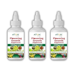 fast flowering amp blooming enhancer supplement for all type of flower plants fertilizer  liquid fertilizer for indoor amp outdoor gardening specially made for gardening flowers 50ml  pack of 3