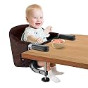 Toogel Hook On High Chair, Foldable Travel Clip Seat for 6-36 Months, Brown