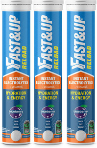 fastup reload - low sugar hydration drink 5 essential electrolytes blueberry flavor hydration drink